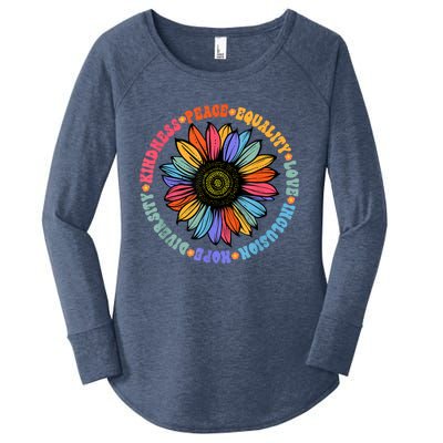 Kindness Peace Equality Love Hope Diversity Human Rights Women's Perfect Tri Tunic Long Sleeve Shirt