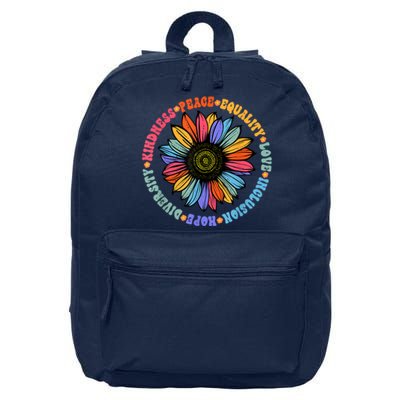 Kindness Peace Equality Love Hope Diversity Human Rights 16 in Basic Backpack