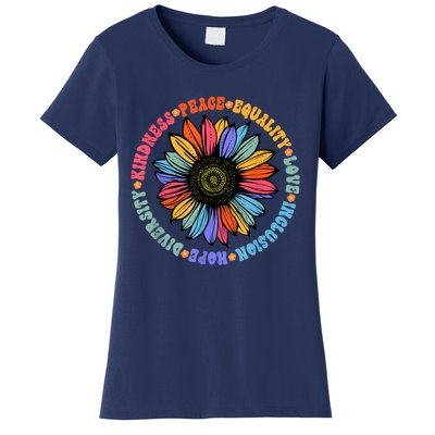 Kindness Peace Equality Love Hope Diversity Human Rights Women's T-Shirt