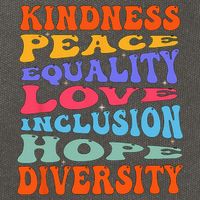 Kindness Peace Equality Love Inclusion Hope Diversity Cotton Canvas Backpack