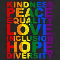 Kindness Peace Equality Love Quote 7 Panel Mesh Trucker Snapback Hat