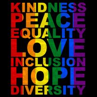 Kindness Peace Equality Love Quote Drawstring Bag