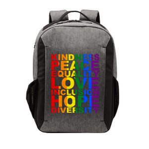 Kindness Peace Equality Love Quote Vector Backpack