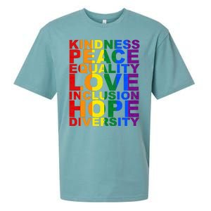 Kindness Peace Equality Love Quote Sueded Cloud Jersey T-Shirt