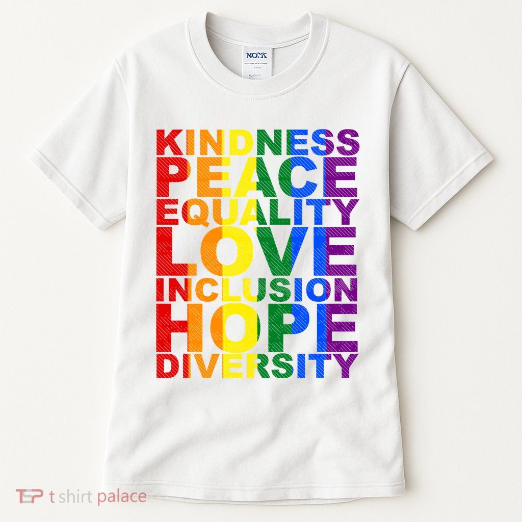 Kindness Peace Equality Love Quote Tall T-Shirt