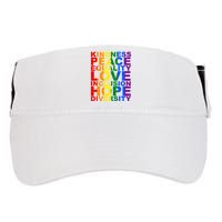 Kindness Peace Equality Love Quote Adult Drive Performance Visor