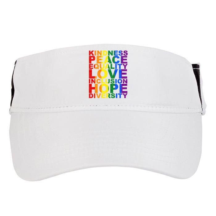 Kindness Peace Equality Love Quote Adult Drive Performance Visor