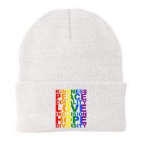 Kindness Peace Equality Love Quote Beanie