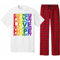 Kindness Peace Equality Love Quote Pajama Set