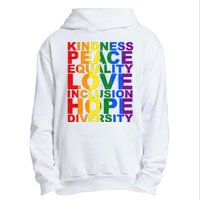 Kindness Peace Equality Love Quote Urban Pullover Hoodie