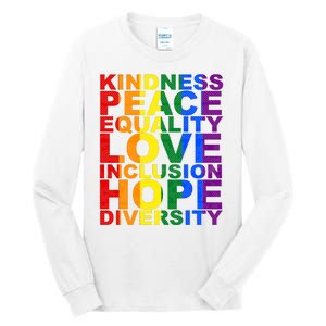 Kindness Peace Equality Love Quote Tall Long Sleeve T-Shirt