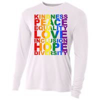 Kindness Peace Equality Love Quote Cooling Performance Long Sleeve Crew