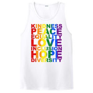 Kindness Peace Equality Love Quote PosiCharge Competitor Tank