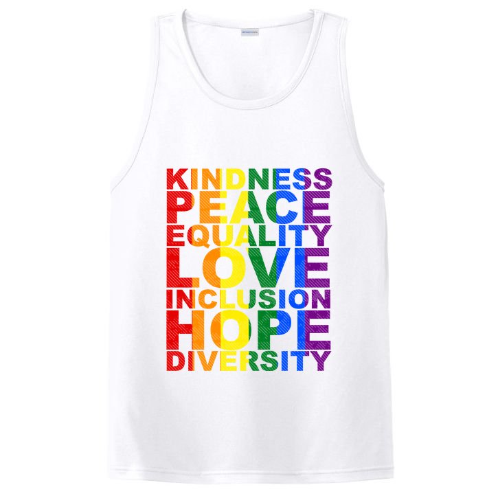 Kindness Peace Equality Love Quote PosiCharge Competitor Tank