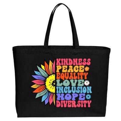 Kindness Peace Equality Love Hope Diversity Human Rights Cotton Canvas Jumbo Tote