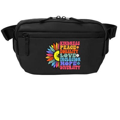 Kindness Peace Equality Love Hope Diversity Human Rights Crossbody Pack