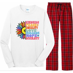 Kindness Peace Equality Love Hope Diversity Human Rights Long Sleeve Pajama Set