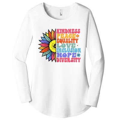 Kindness Peace Equality Love Hope Diversity Human Rights Women's Perfect Tri Tunic Long Sleeve Shirt