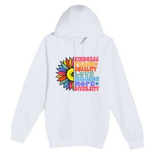 Kindness Peace Equality Love Hope Diversity Human Rights Premium Pullover Hoodie