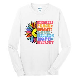 Kindness Peace Equality Love Hope Diversity Human Rights Tall Long Sleeve T-Shirt