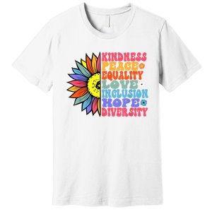 Kindness Peace Equality Love Hope Diversity Human Rights Premium T-Shirt