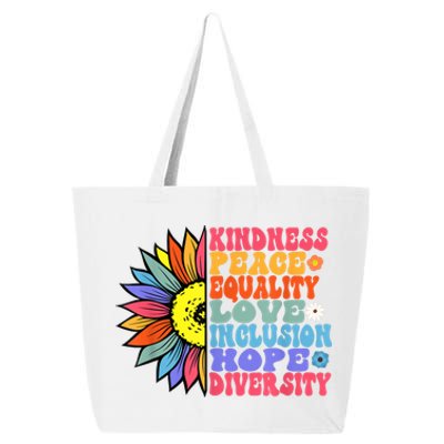 Kindness Peace Equality Love Hope Diversity Human Rights 25L Jumbo Tote