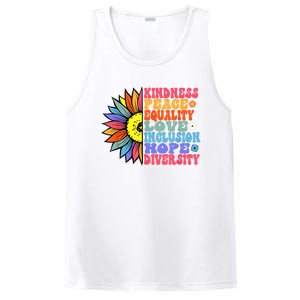 Kindness Peace Equality Love Hope Diversity Human Rights PosiCharge Competitor Tank