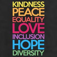 Kindness Peace Equality Love Inclusion Hope Diversity Funny Gift Beanie