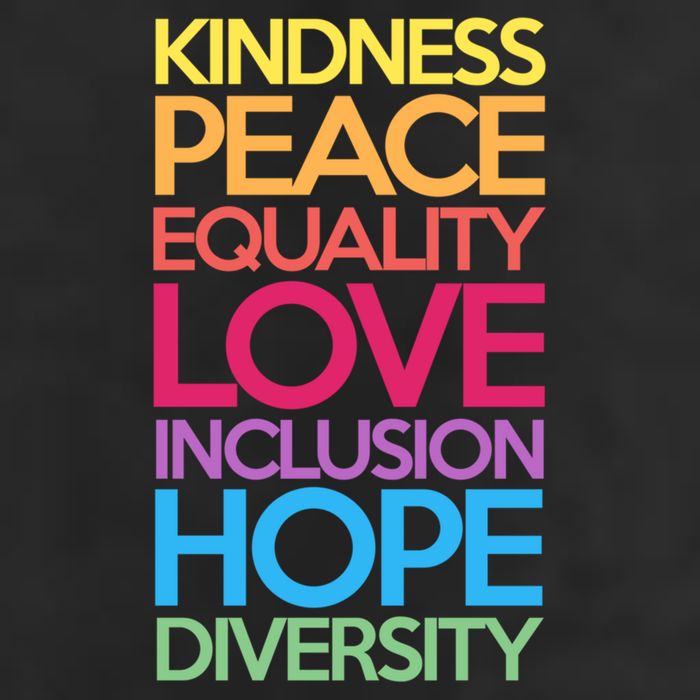 Kindness Peace Equality Love Inclusion Hope Diversity Funny Gift Beanie
