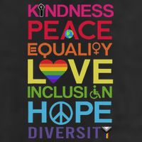 Kindness Peace Equality Inclusion Diversity Human Rights Cool Comfort Performance Bucket Hat