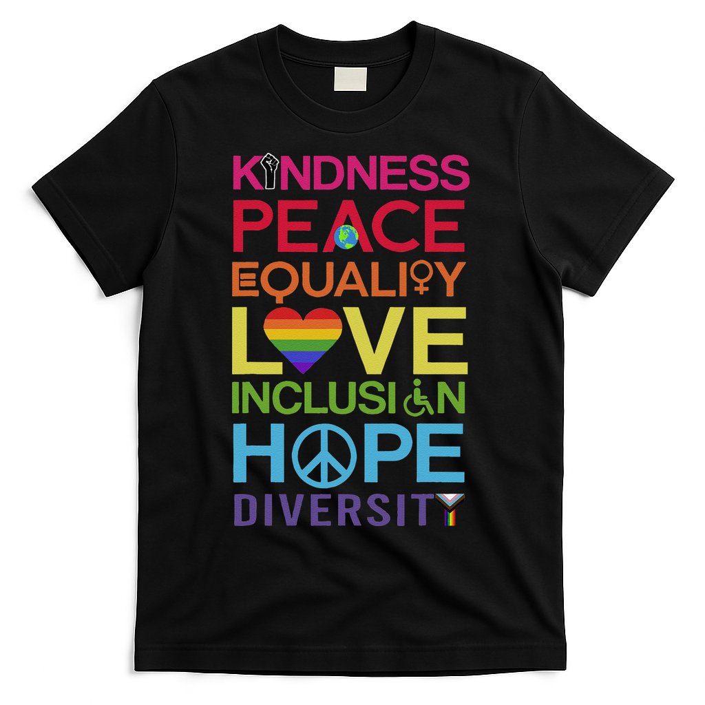 Kindness Peace Equality Inclusion Diversity Human Rights T-Shirt