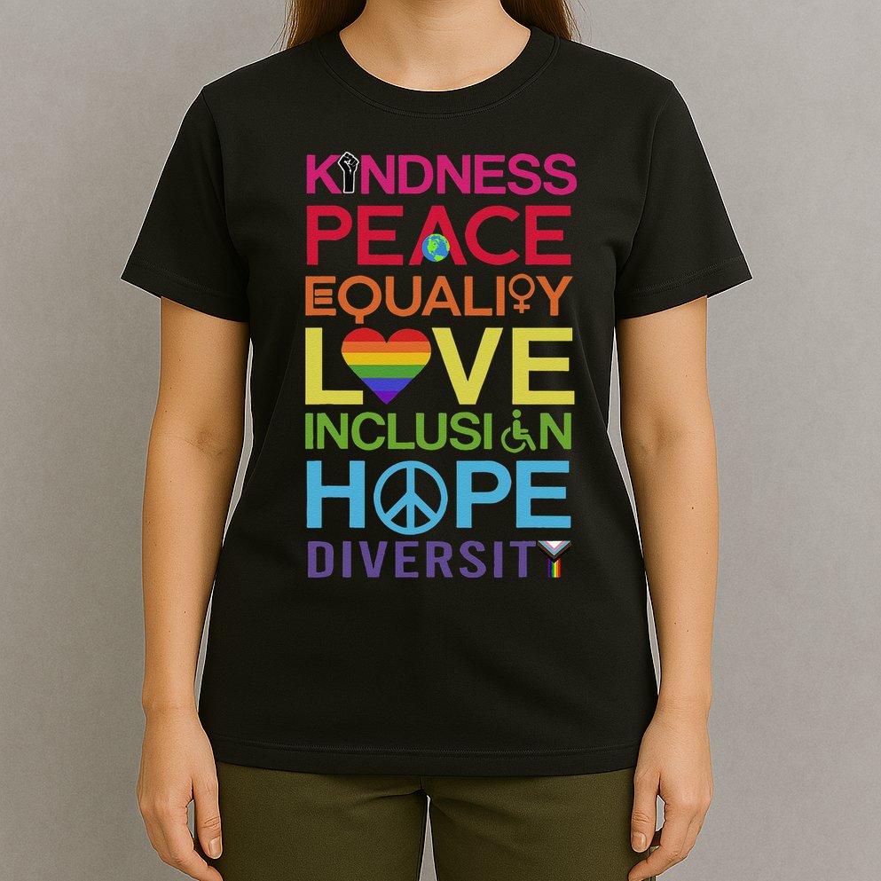 Kindness Peace Equality Inclusion Diversity Human Rights T-Shirt