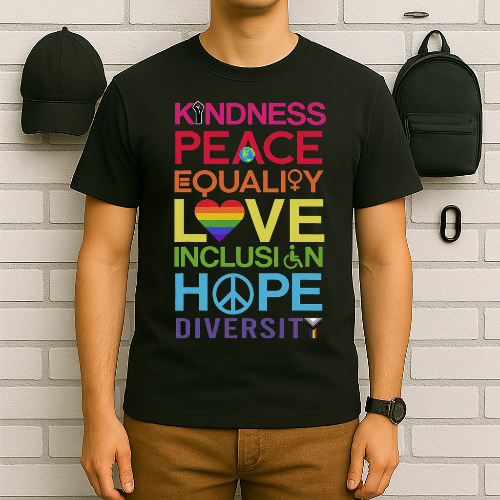 Kindness Peace Equality Inclusion Diversity Human Rights T-Shirt
