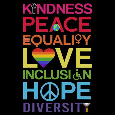 Kindness Peace Equality Inclusion Diversity Human Rights T-Shirt