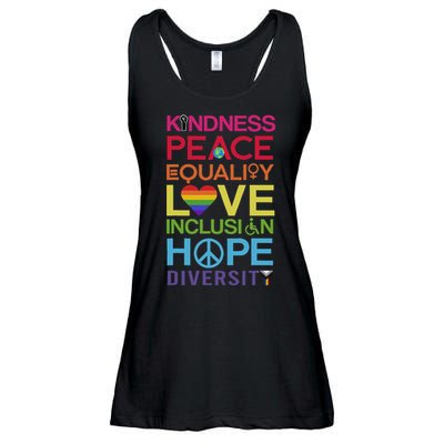 Kindness Peace Equality Inclusion Diversity Human Rights Ladies Essential Flowy Tank