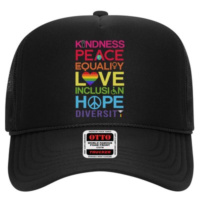 Kindness Peace Equality Inclusion Diversity Human Rights Trucker Hat