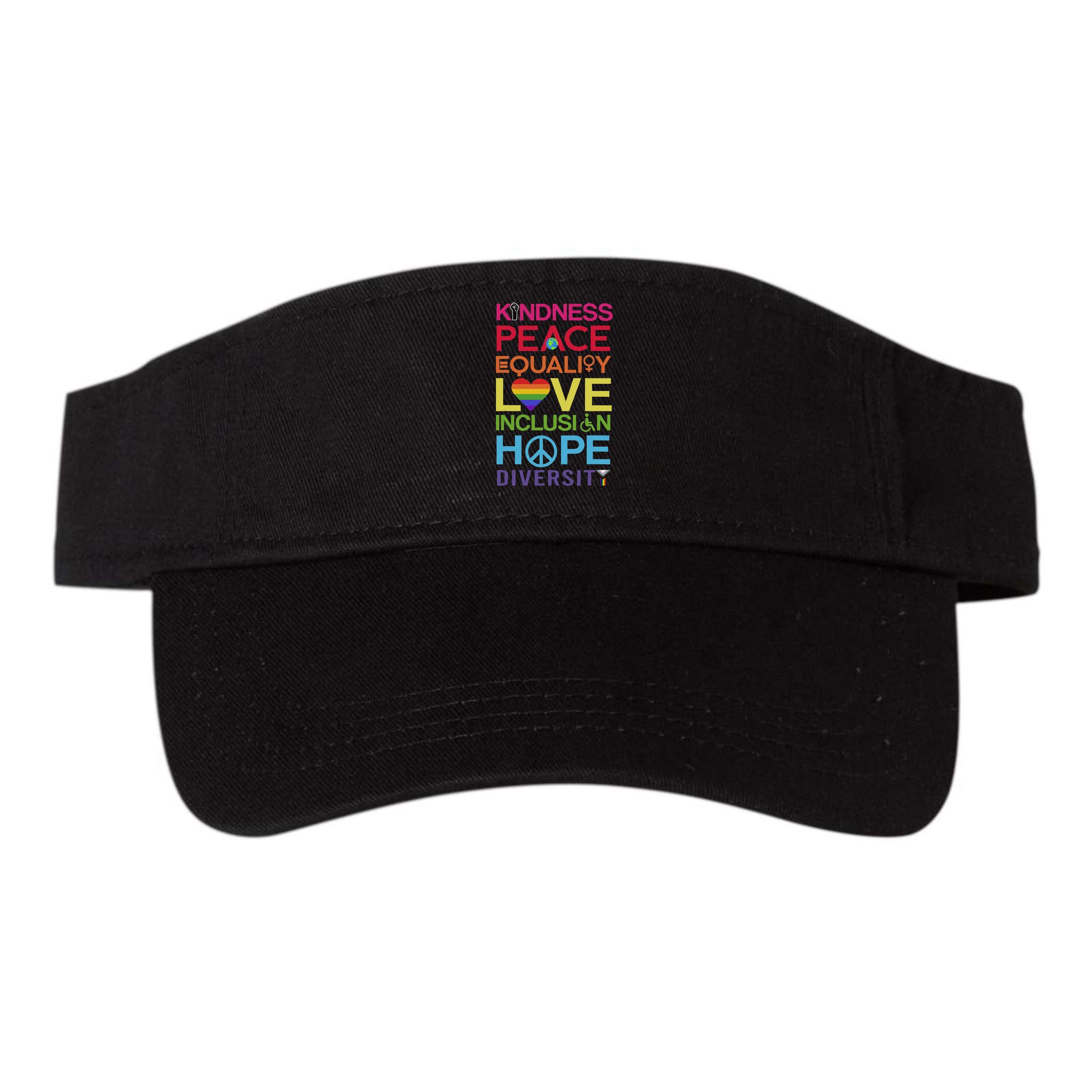 Kindness Peace Equality Inclusion Diversity Human Rights Visor