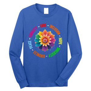 Kindness Peace Equality Love Inclusion Hope Diversity Gift Long Sleeve Shirt