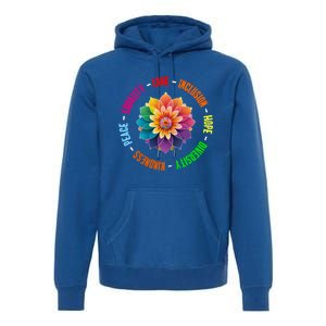 Kindness Peace Equality Love Inclusion Hope Diversity Gift Premium Hoodie