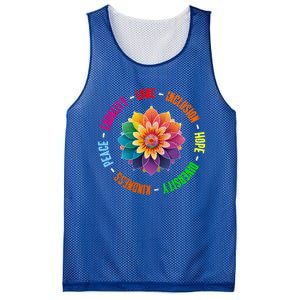 Kindness Peace Equality Love Inclusion Hope Diversity Gift Mesh Reversible Basketball Jersey Tank