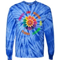 Kindness Peace Equality Love Inclusion Hope Diversity Gift Tie-Dye Long Sleeve Shirt