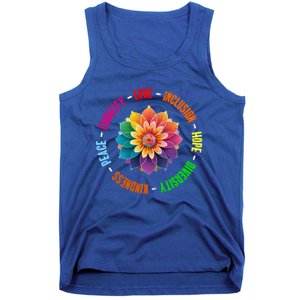 Kindness Peace Equality Love Inclusion Hope Diversity Gift Tank Top