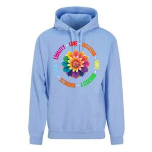 Kindness Peace Equality Love Inclusion Hope Diversity Gift Unisex Surf Hoodie