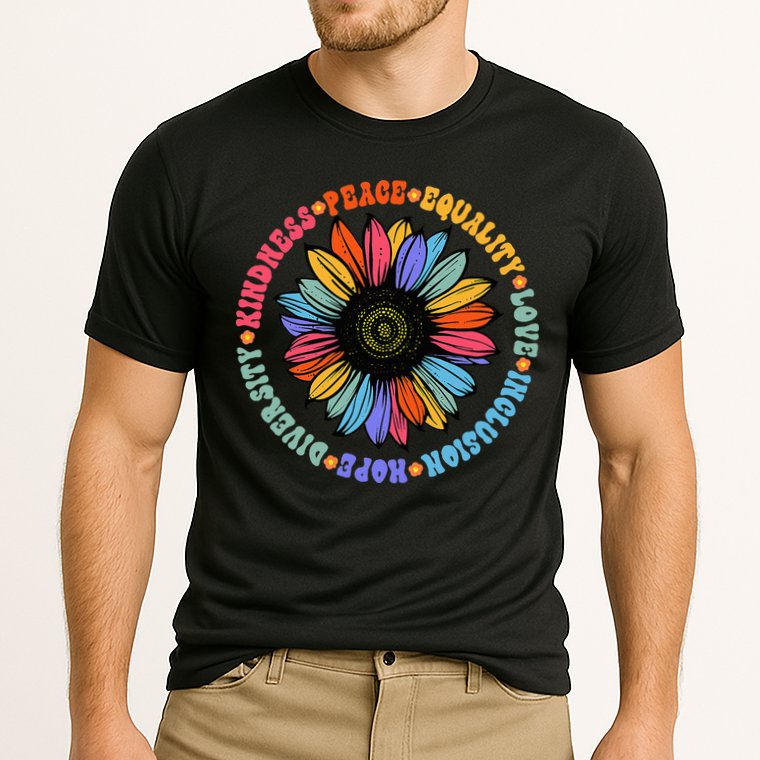 Kindness Peace Equality Love Hope Diversity Human Rights Cooling Performance Crew T-Shirt