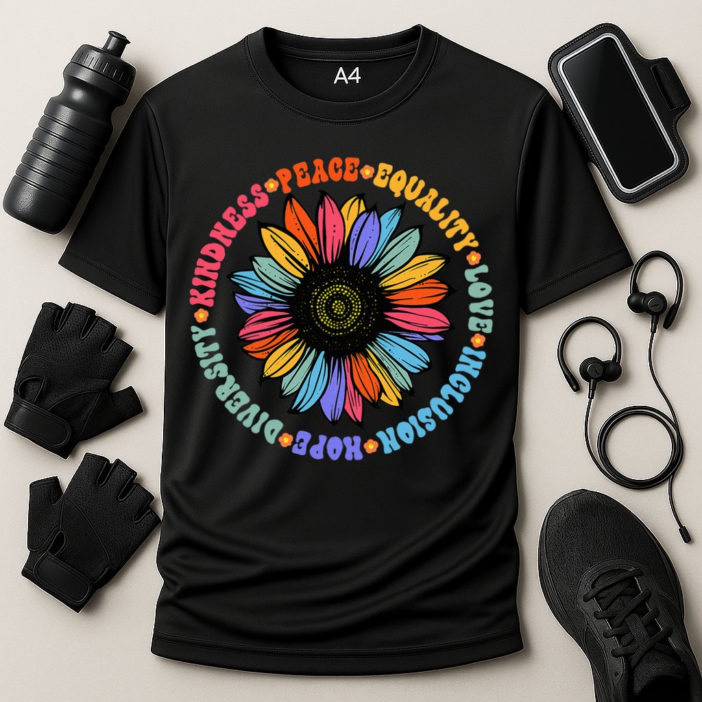 Kindness Peace Equality Love Hope Diversity Human Rights Cooling Performance Crew T-Shirt