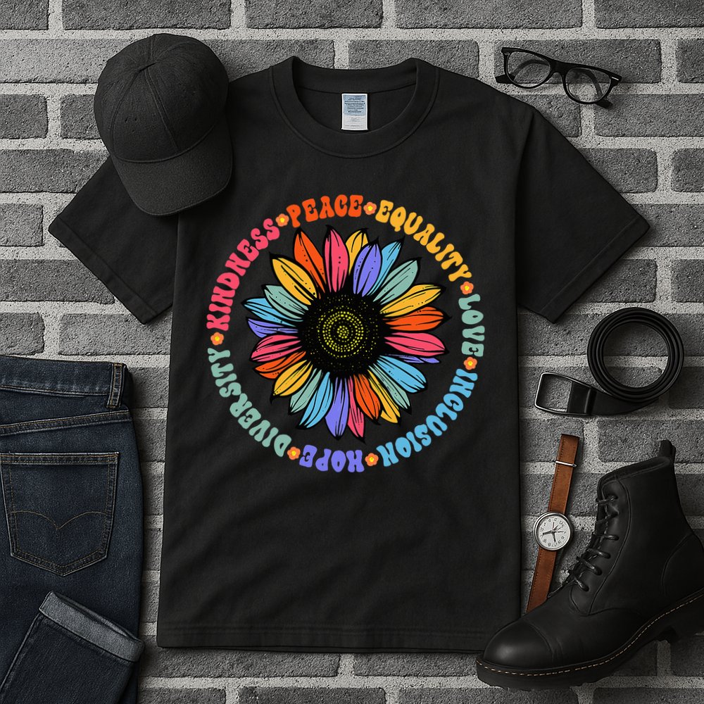 Kindness Peace Equality Love Hope Diversity Human Rights Tall T-Shirt
