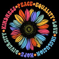 Kindness Peace Equality Love Hope Diversity Human Rights Drawstring Bag