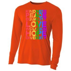 Kindness Peace Equality Love Inclusion Hope Diversity Cooling Performance Long Sleeve Crew