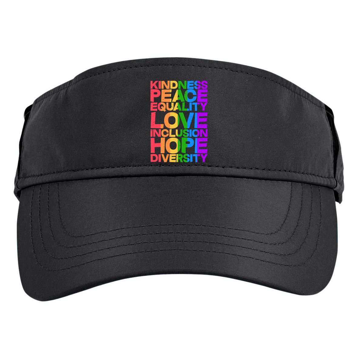 Kindness Peace Equality Love Inclusion Hope Diversity Adult Drive Performance Visor