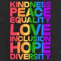 Kindness Peace Equality Love Inclusion Hope Diversity Trucker Hat